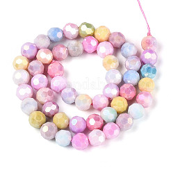 Anti-Tarnish Electroplate Glass Beads Strands&nbsp;EGLA-T021-8mm-15-14