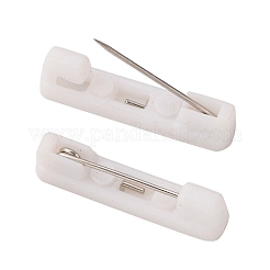 プラスチックブローチパーツ  バックバーピン  プラチナ  22x5mm&nbsp;JEWB-Q025-01A
