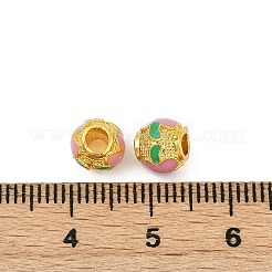 Brass Enamel Beads&nbsp;KK-Q081-06MG