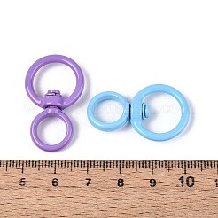 スプレー塗装合金スイベルクラスプ  スイベルスナップフック  ミックスカラー  32x19x6.5mm&nbsp;PALLOY-N180-01