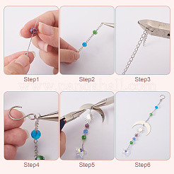 DIY Star Moon Suncatcher Making Kits&nbsp;DIY-TA0013-80