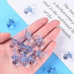 透明なアクリルパーツ  ニップル  コーンフラワーブルー  27x13mm  穴：5x7mm  約336個/500g&nbsp;MACR-S373-123-B01