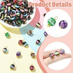 100Pcs Baking Paint Imitation Jade Glass Pendants&nbsp;PALLOY-CJ00195