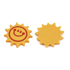 塩ビカボション  ラバー加工  オレンジ  太陽  27.5x28.5x3mm&nbsp;PVC-D001-01D
