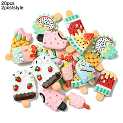 20Pcs 10 Styles Resin Cabochons&nbsp;CRES-YW0001-30