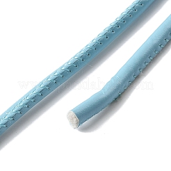 5mのPUレザーコード  ラウンド  DIYクラフト用  空色  4mm  約5.47ヤード（5m）/バンドル&nbsp;FIND-H054-01B