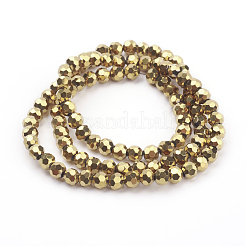 Electroplate Glass Bead Strands&nbsp;EGLA-R042-4mm-M