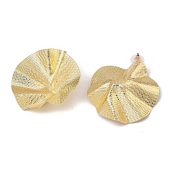 Lotus Leaf Iron Stud Earrings&nbsp;LS-EJEW-L096-004G