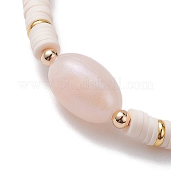 Polymer Clay Heishi Surfer Stretch Bracelet&nbsp;BJEW-JB10153-03
