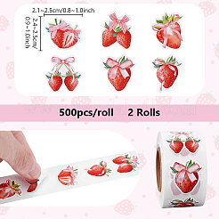 Strawberry Shaped Stickers Roll&nbsp;STIC-WH0012-13