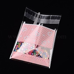 レクタングルセロハンのOPP袋  ハート柄付き  パールピンク  10x6.9cm  一方的な厚さ：0.035mm  インナー対策：7x6.9のCM  約95~100個/袋&nbsp;OPC-L001-02