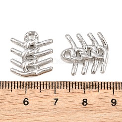 合金ペンダント  魚の骨のお守り  ラックめっき  カドミウムフリー＆鉛フリー  プラチナ  17x15x3mm  穴：1.6mm&nbsp;AL-CBA83D5-08P