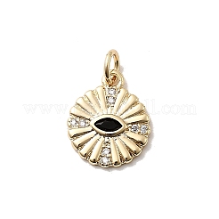 Brass Micro Pave Cubic Zirconia Charms&nbsp;KK-H089-31G