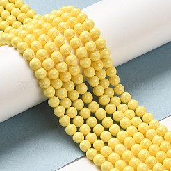 Cubic Zirconia Imitation Pearl Bead Strands&nbsp;ZIRC-P109-03C-04