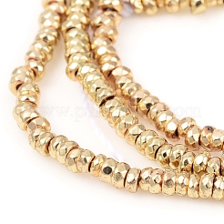 Electroplated Non-magnetic Synthetic Hematite Beads Strands&nbsp;G-F682-07-LG