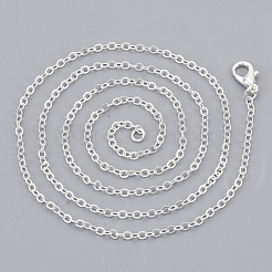 Brass Cable Chains Necklace Making&nbsp;MAK-N029-01S
