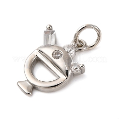 Brass Micro Pave Cubic Zirconia Dessert Charms&nbsp;KK-P308-63P
