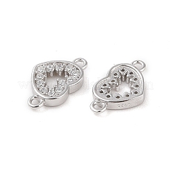 Rhodium Plated 925 Sterling Silver Pave Clear Cubic Zirconia Links&nbsp;STER-O006-02P