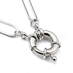 304 Stainless Steel Paperclip Chain Necklaces&nbsp;NJEW-JN03066-02