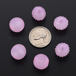 模造ゼリーアクリルビーズ  段ボールビーズ  ラウンド  パールピンク  14x13mm  穴：2.5mm  約356個/500g&nbsp;MACR-S373-11-E10