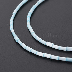 Glass Silk Stain Style Beads Strands&nbsp;GLAA-N047-001B-01