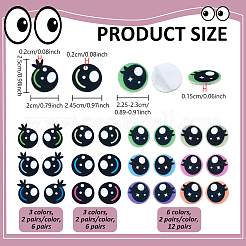 24 Pairs 12 Styles Felt Self-adhesion Cloth Patches&nbsp;PATC-NB0001-58