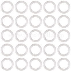 プラスチックリンクリング100個  丸いリング  透明  13x2mm  内径：9mm&nbsp;KY-CN0001-01A