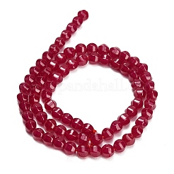 Lab Grown Red Corundum Beads Strands&nbsp;GG-CBAC488-04B