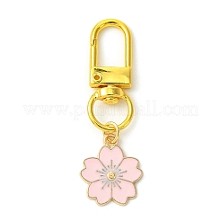 10Pcs 10 Colors Flower Alloy Enamel Pendant Decorations&nbsp;HJEW-JM02753