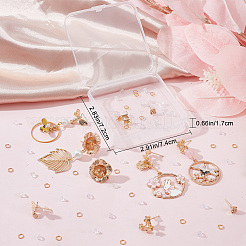 10Pcs 5 Style Brass Stud Earring Findings&nbsp;KK-CN0001-88