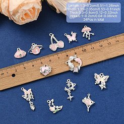 Alloy Rhinestone & Enamel Pendants&nbsp;FIND-YW0007-34