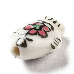 Handmade Printed Porcelain Beads&nbsp;PORC-F005-03D