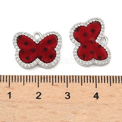 Brass Micro Pave Cubic Zirconia Pendants&nbsp;KK-C158-03D-P