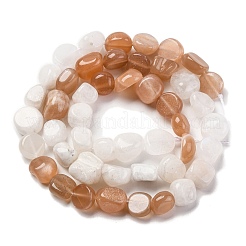 Natural Peach Moonstone Beads Strands&nbsp;G-L610-B02-01