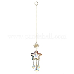 Chakra Gemstone Beads Pendant Decorations&nbsp;HJEW-JM01152-02