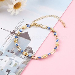 Golden Plated Brass Link Chains Bracelets&nbsp;BJEW-JB06060