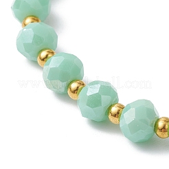 Glass Round Beaded Cuff Bangles&nbsp;BJEW-JB09964-03