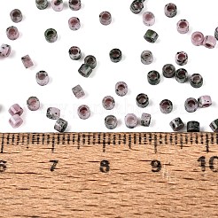 不透明なピカソシリンダーガラスビーズ  丸い穴  ピンク  2.5x1.5mm  穴：1.2~1.4mm  約30000個/ポンド&nbsp;SEED-Q039-06A-11