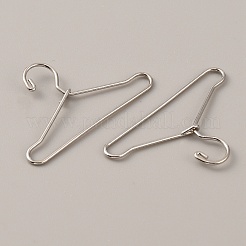 鉄人形ハンガー  物資をぶら下げている人形の服の衣装のために  プラチナ  26x40x2.5mm&nbsp;DOLL-WH0004-01P