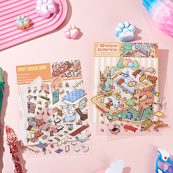PET Plastic Picture Stickers&nbsp;DIY-TA0015-80E