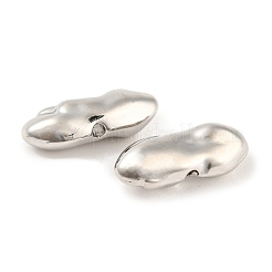 めっき合金ビーズラック  カドミウムフリー＆ニッケルフリー＆鉛フリー  ナゲット  プラチナ  7x18x5mm  穴：1.4mm&nbsp;PALLOY-D023-26P