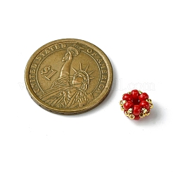 ミユキ ラウンド ロカイユ シードビーズ ビーズチャーム  ロンデルペンダント  ミックスカラー  9x6mm  穴：2mm&nbsp;PALLOY-MZ00207