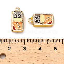 合金エナメルチャーム  食べ物テーマチャーム  缶詰の魚  17x8x5mm  穴：1.6mm&nbsp;PALLOY-R155-01G-05