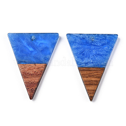 Transparent Resin & Walnut Wood Pendants&nbsp;RESI-ZX017-40