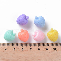 不透明なアクリルビーズ  苺  ミックスカラー  16.5x13x11.5mm  穴：3mm&nbsp;X-SACR-S306-03A