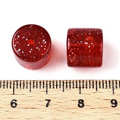不透明なアクリルスペーサービーズ  コラム  ブラウン  11x12mm  穴：2.5mm&nbsp;OACR-ZX006-15B