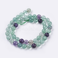 Natural Fluorite Beads Strands&nbsp;X-G-E468-F01-6mm