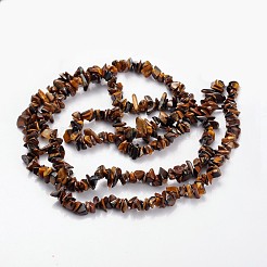 天然石タイガーアイビーズ連売り  5~8mm  穴：0.3mm  31インチ&nbsp;F012