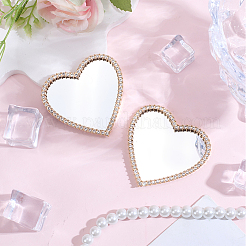 2Pcs Alloy Rhinestones & Glass Makeup Mirror for Phone Cases Phone&nbsp;AJEW-SC0003-75E