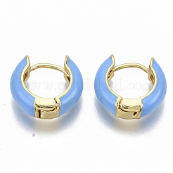 Brass Huggie Hoop Earrings&nbsp;EJEW-S209-01B